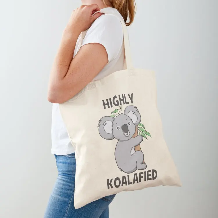 

Highly Koalafied Koala Tote Bag Handbags Women's shopper bags woman 2025 bag for beach
