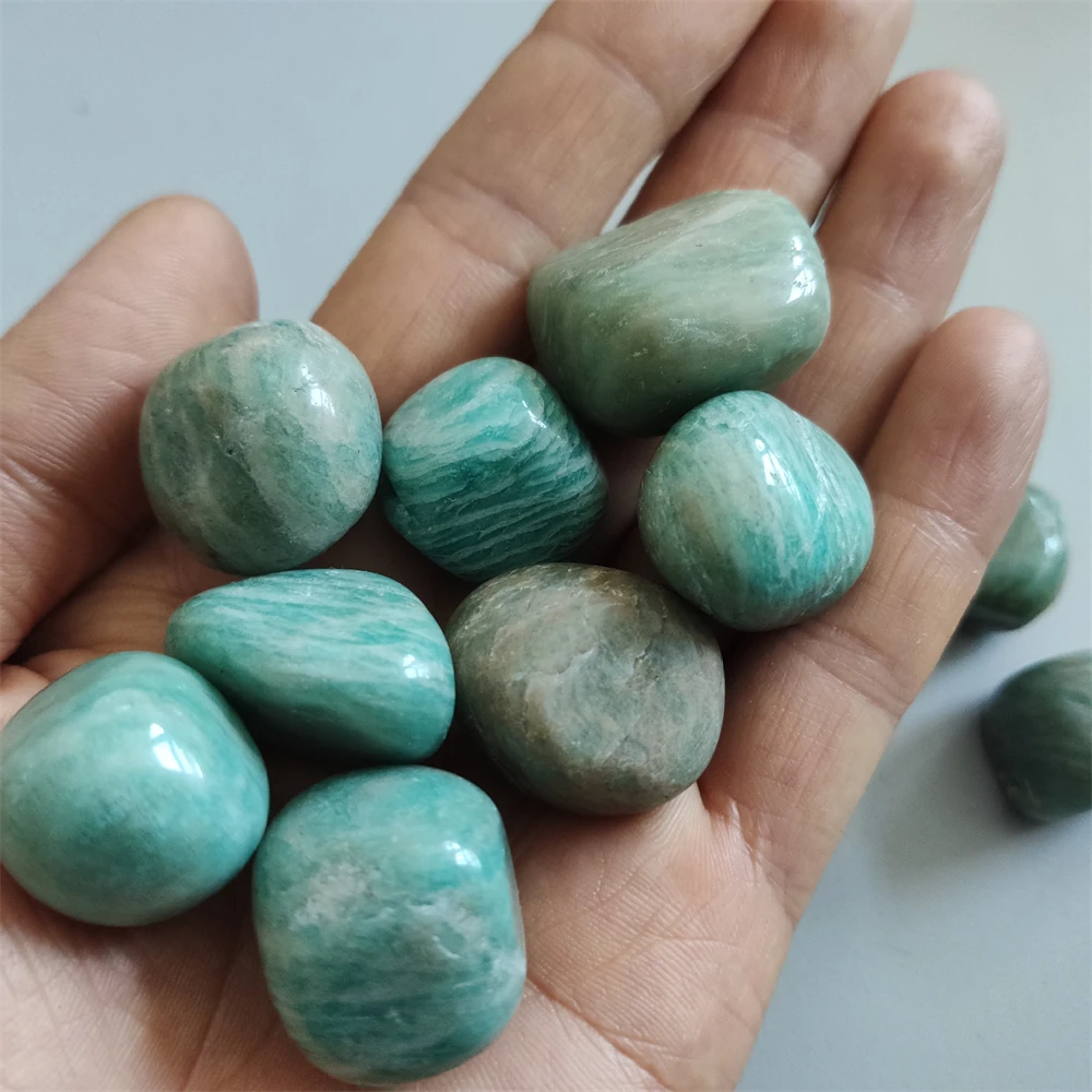 천연 아마조나이트 불규칙 석영 광석 자갈 크리스탈 표본, 치유 에너지 텀블드 스톤 원석, 가정 수족관 장식