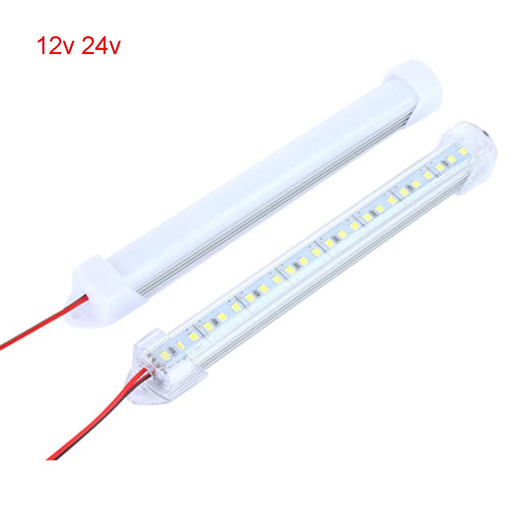 5pcs 50cm 25cm DC 12v 24v LED Bar Light Rigid Strip Cover Tube Light 5w 10w For Cabinet Car Ship Window Toy  Showcase Bus