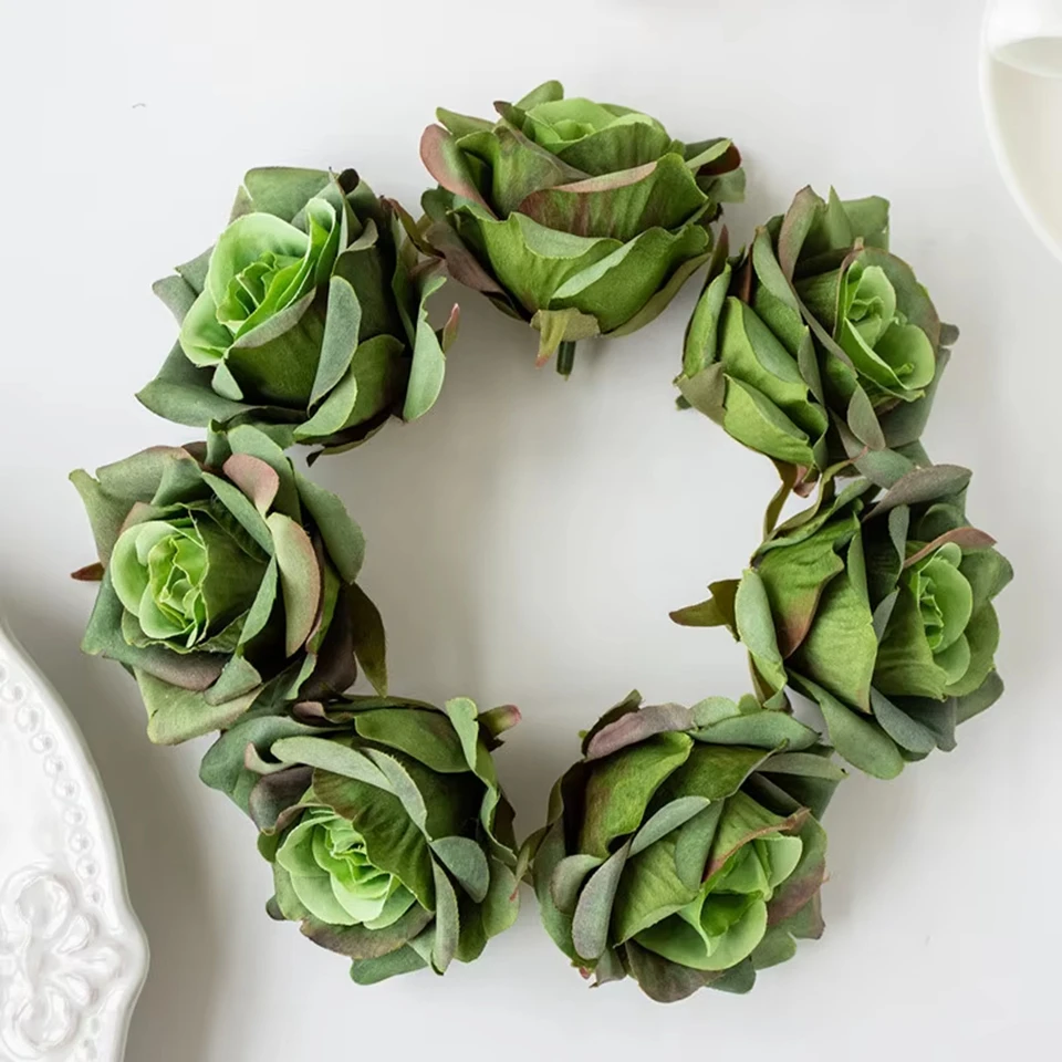 

100pcs Artificial Flowers Wedding Garden Silk Rose Home Room Box Filler Outdoors Decor Accessory Party Festival Wreath Headwears