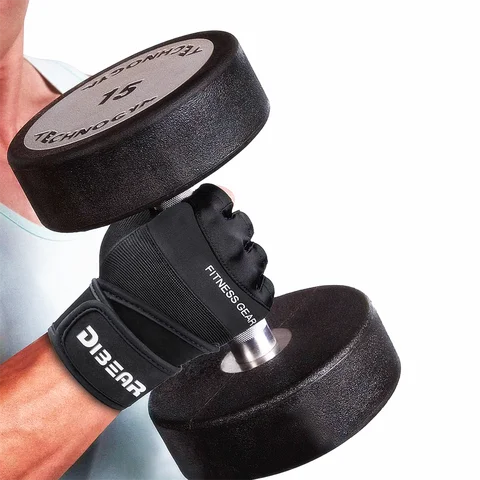 Bodybuilding Gym Gloves Powerlifting Dumbbell Kettlebell Crossift Training Fitness Gloves For Man Women Home Workout
