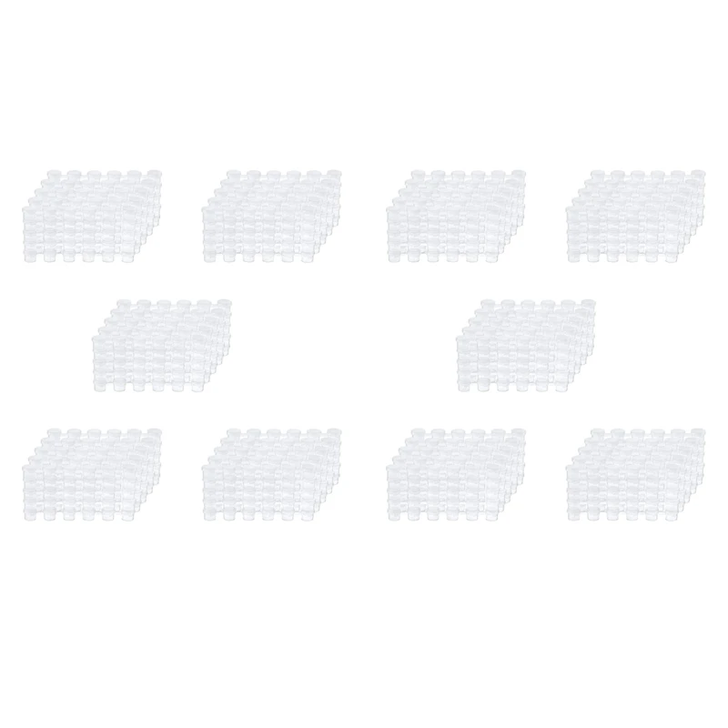 

1000 Strips 6000 Pots Empty Paint Strips Paint Cup Clear Plastic Storage Containers Painting Craft Supplies(3Ml/ 0.1Oz)