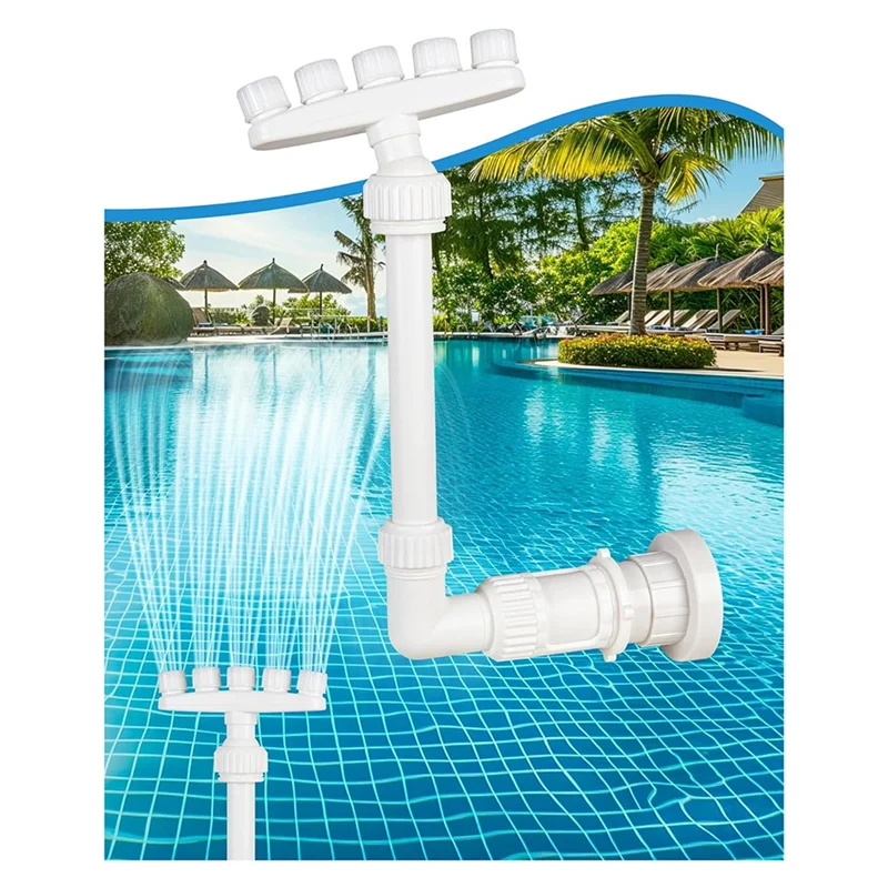 

Adjustable Pool Fountain With5 Nozzles Swimming Pool Water Fountain Ideal Pool Cooler & Outdoor Water Feature