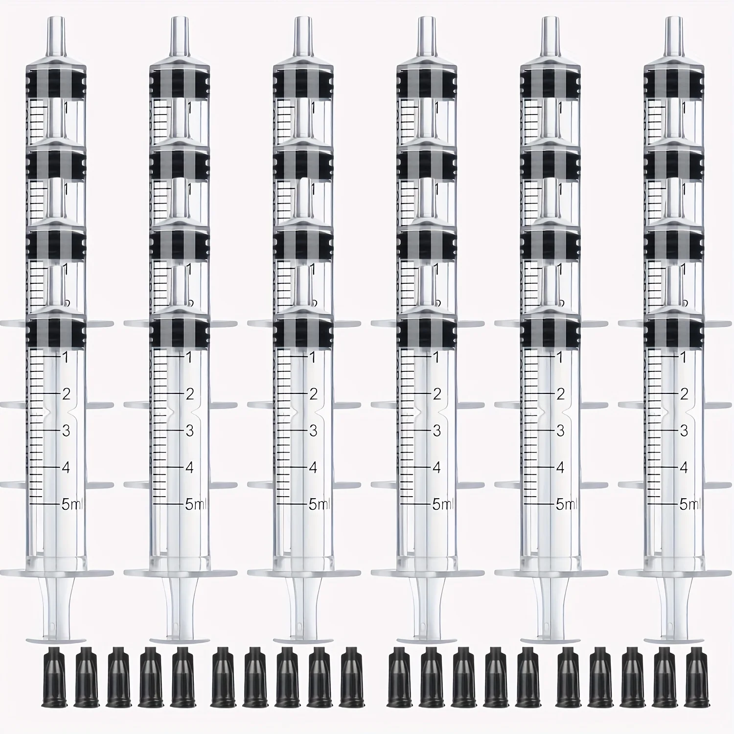 20 Stück 1 ml/3 ml/5 ml/10 ml Spritze mit Kappe, für Klebstoff, Flüssigkeitsverteilung und -messung, Tierfutter, Nachfüllen von Tintenpatronen usw. – Detail 5