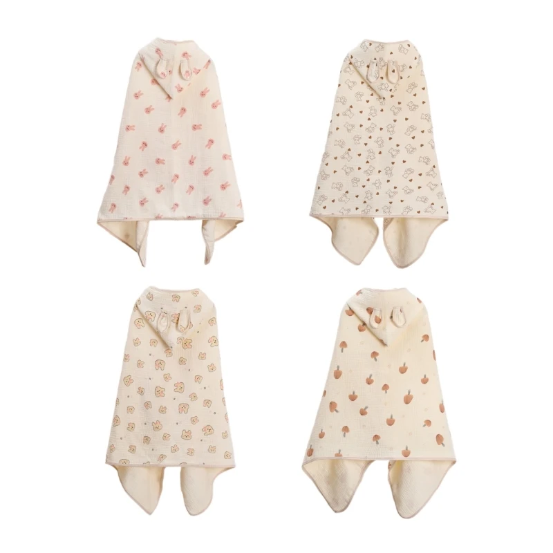 

Gauze-Cotton Bath Towel Baby Shower Towel Hooded Shower Robe Drop shipping