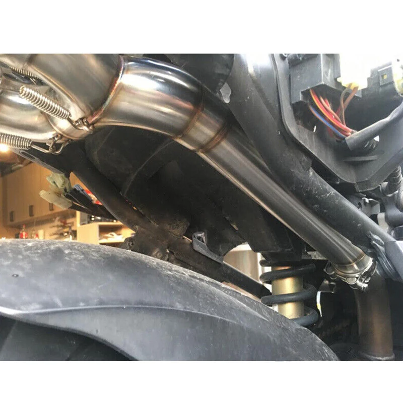 51MM For Yamaha FZ6 FZ6N FZ6S 2004-2011 Motorcycle Exhaust Muffler Pipe Connect Tube Slip On Black Escape Silencer Mid Link Pipe view 2