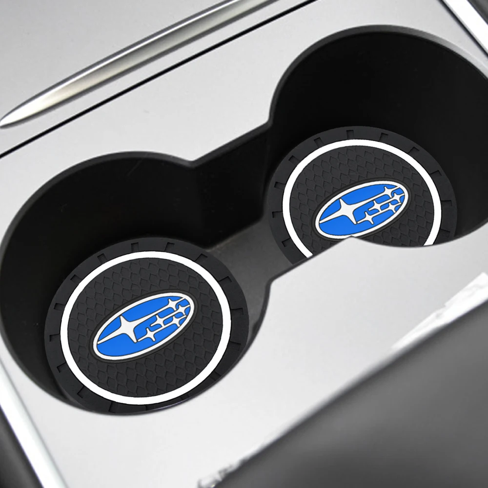 2 قطعة قاعدة أكواب السيارة المضادة للانزلاق لسوبارو WRX BRZ DRL STI Outback Legacy Forester Impreza Tribeca حامل زجاجة كوب الماء للسيارات حصيرة #2