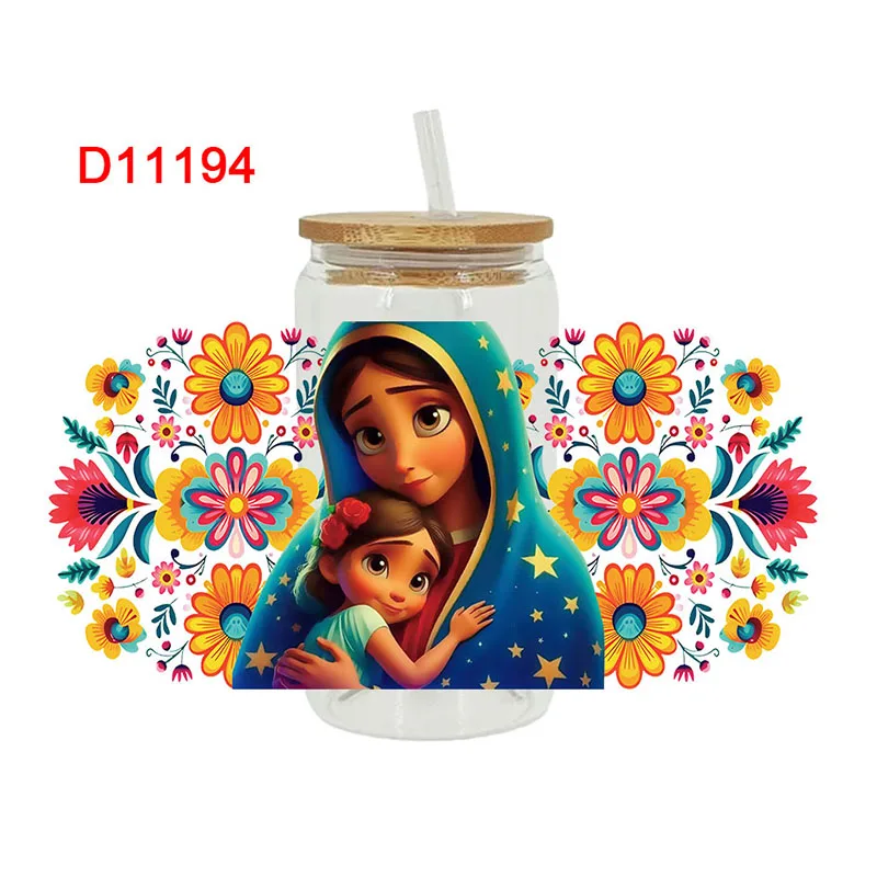 3D UV DTF Transfers Stickers 16oz Cup Wraps Faith Religion Printed For DIY Glass Ceramic Metal Leather Etc. D11059