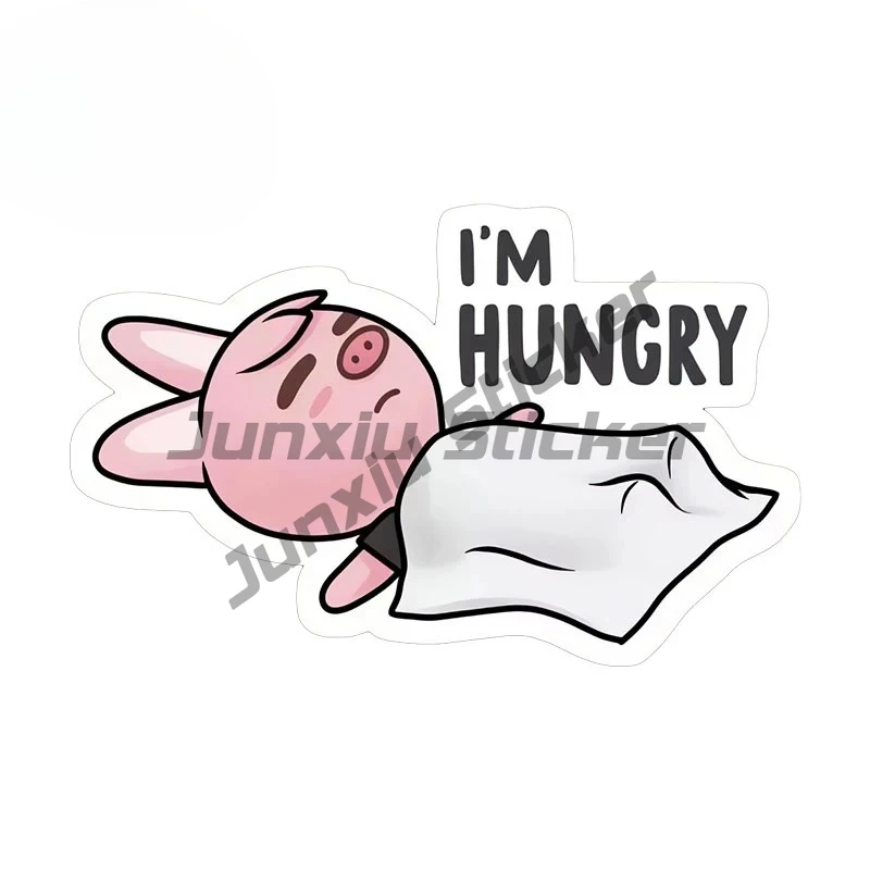 

I'm Hungry Pig Car Sticker Interesting Car Accessories Decal Surfboard Air Conditioner Bumper Decoration