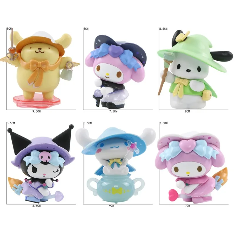 Miniso Sanrio Moja melodia Kuromi Cinnamoroll Magic Story seria pudełko z niespodzianką kawaii dekoracja biurka ozdoby zabawki dla dzieci