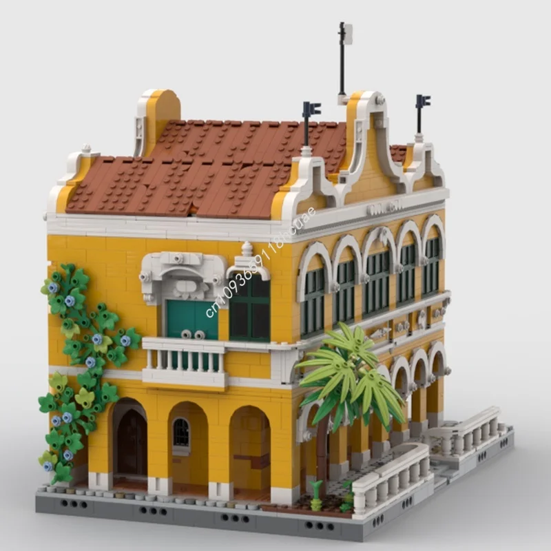 4838 قطعة MOC بورتو سانتا ماريا الجمارك نموذج منزل بناء هدايا عيد الميلاد كتل تجميع لتقوم بها بنفسك ألعاب إبداعية فكرة الطوب الاطفال #2