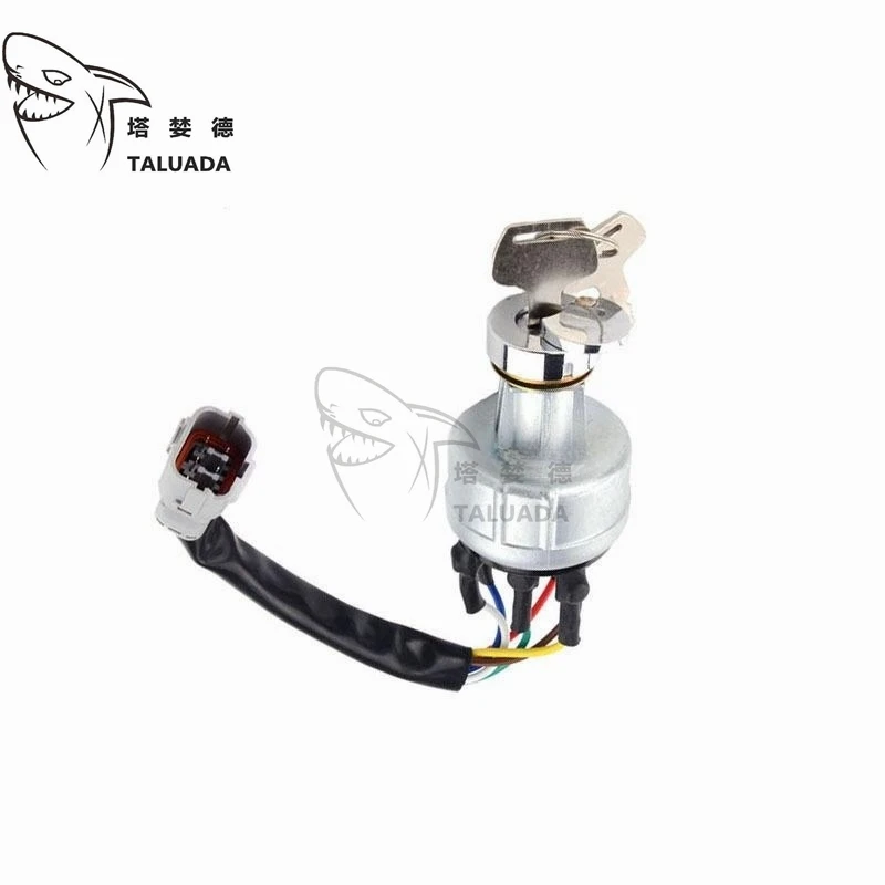 مفتاح تشغيل الإشعال مع المفاتيح 100889   لقطع غيار حفارة R210-9 R220-9
