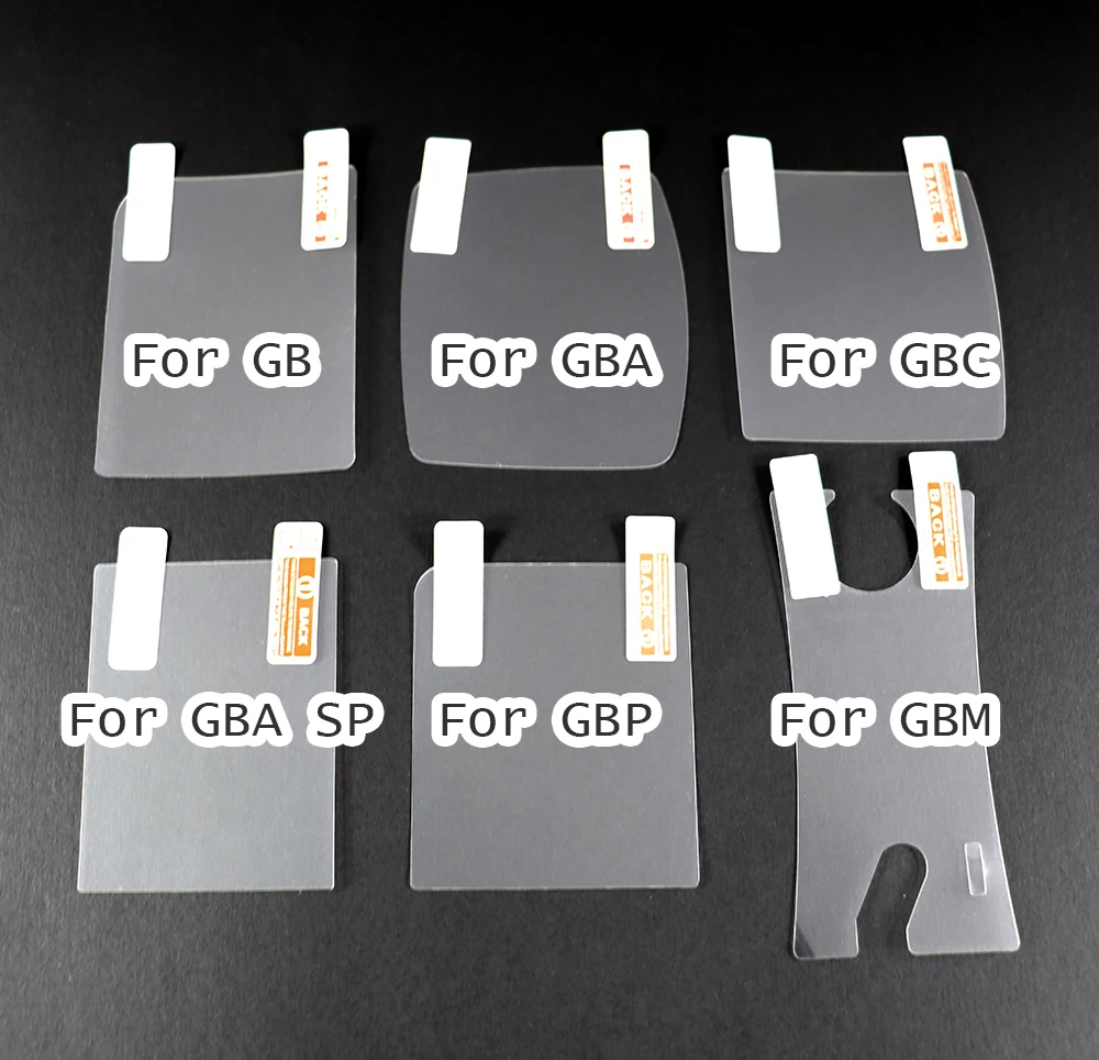 GBM 콘솔 용 GBA GBA SP GBC GB GBP 용 게임 보이 컬러 용 2PCS 플라스틱 LCD 화면 보호기 보호 필름