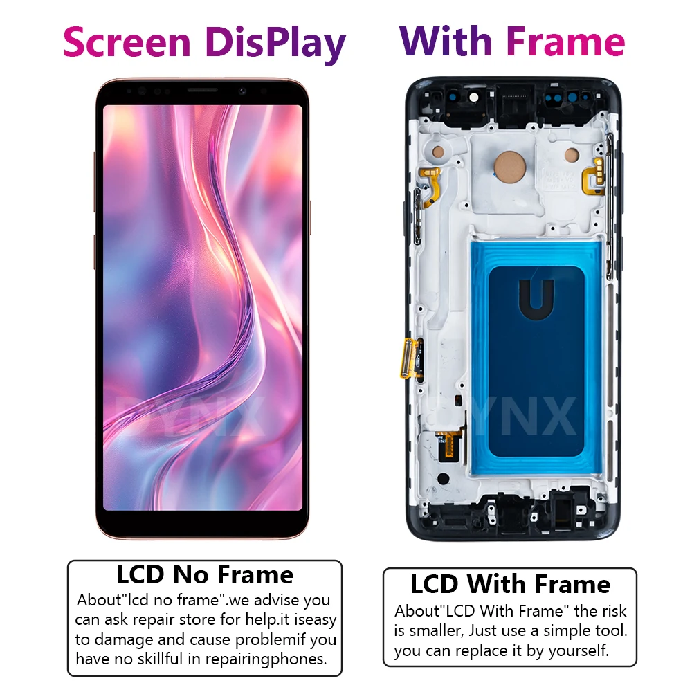 S9+ Super AMOLED Display Screen For Samsung Galaxy S9 Plus G965F G9650 LCD Display Digital Touch Screen With Frame Assembly Part