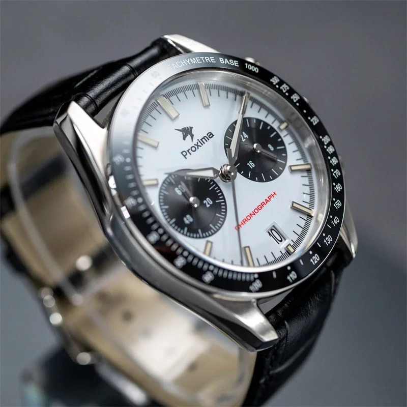 Próxima hombres cronógrafo reloj piloto relojes de cuarzo Panda reloj de pulsera militar 100M impermeable zafiro BGW-9 luminoso VK64 deporte