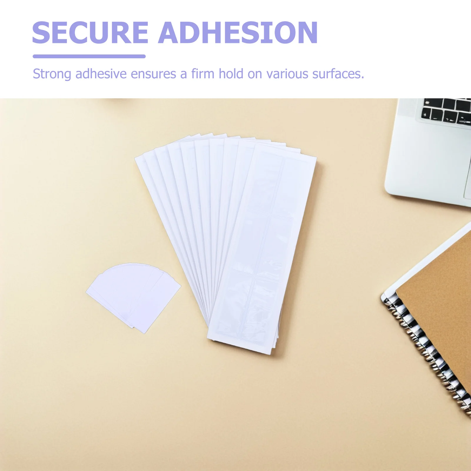50 مجموعة من واقيات الملصقات الشفافة ذاتية اللصق وجيوب بطاقات الفهرس وأكمام بلاستيكية شفافة لصناديق تخزين أدراج الملفات #2