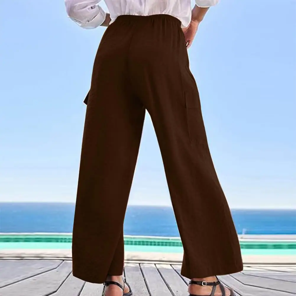 CommConsulfjmn-Pantalon Cargo pour Femme, Taille Réglable, Poches Multiples, Confortable, Polyvalent, Diverses Tenues