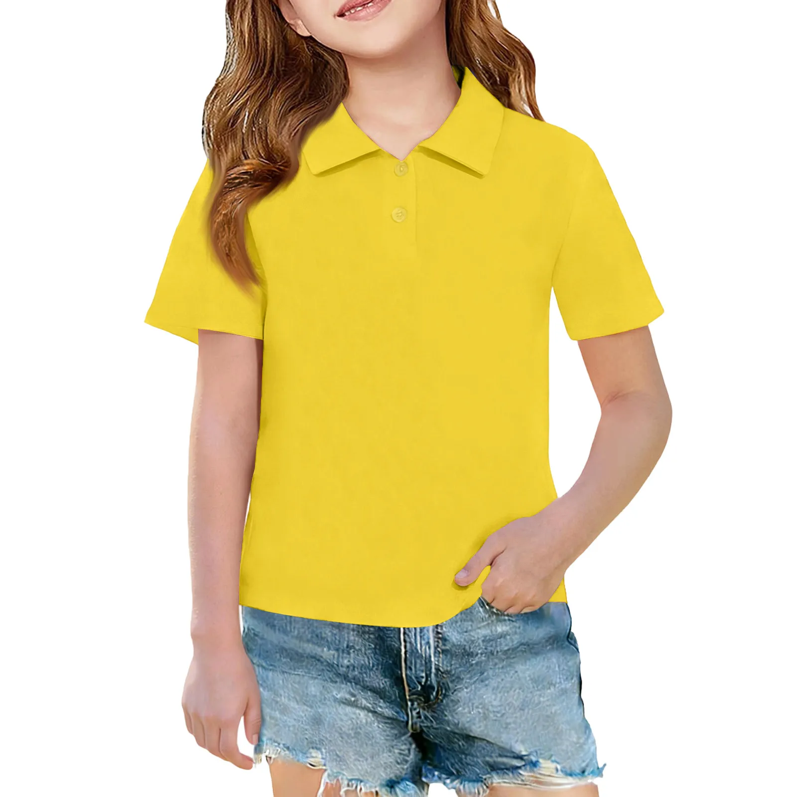 Kids Short Sleeve Polo Shirt School Daily Wear Quick Dry Lapel T-shirt Kindergarten Uniform Soft Breathable Student Casual Tops