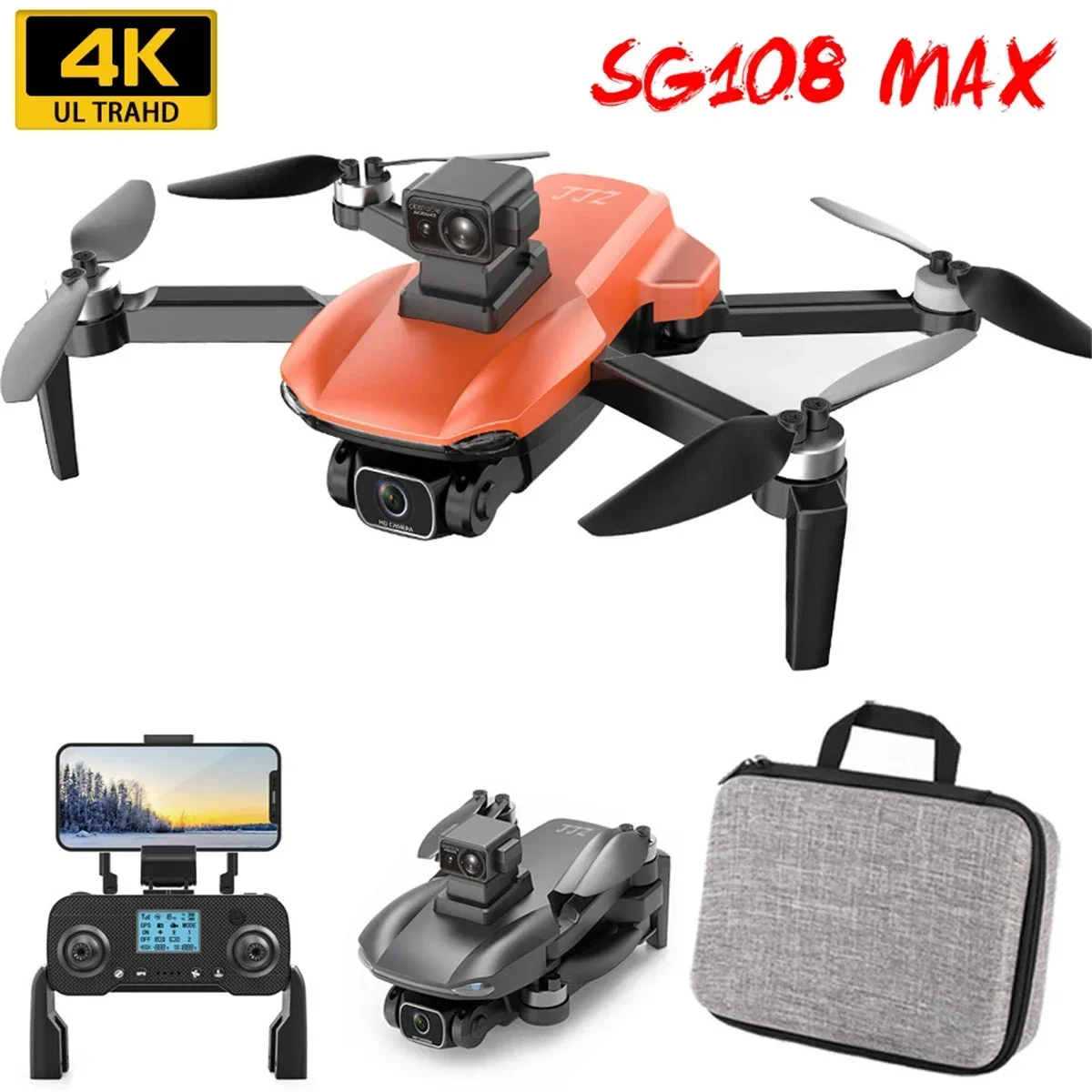 

Дрон SG108 Max с GPS и двойной камерой, 1200 м