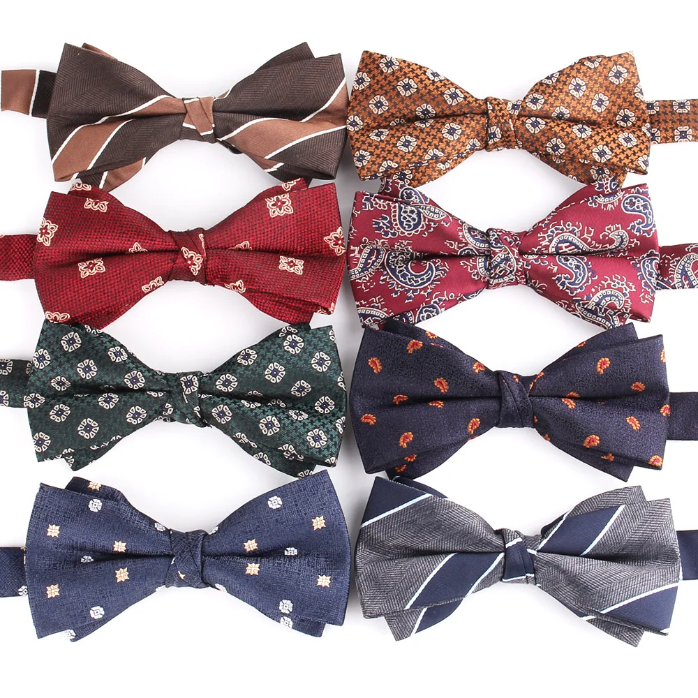 Jacquard Floral Bow tie For Men Women Adult Paisley Bow Ties Cravats Suits Male Bow knot For Party Wedding Striped Bowties