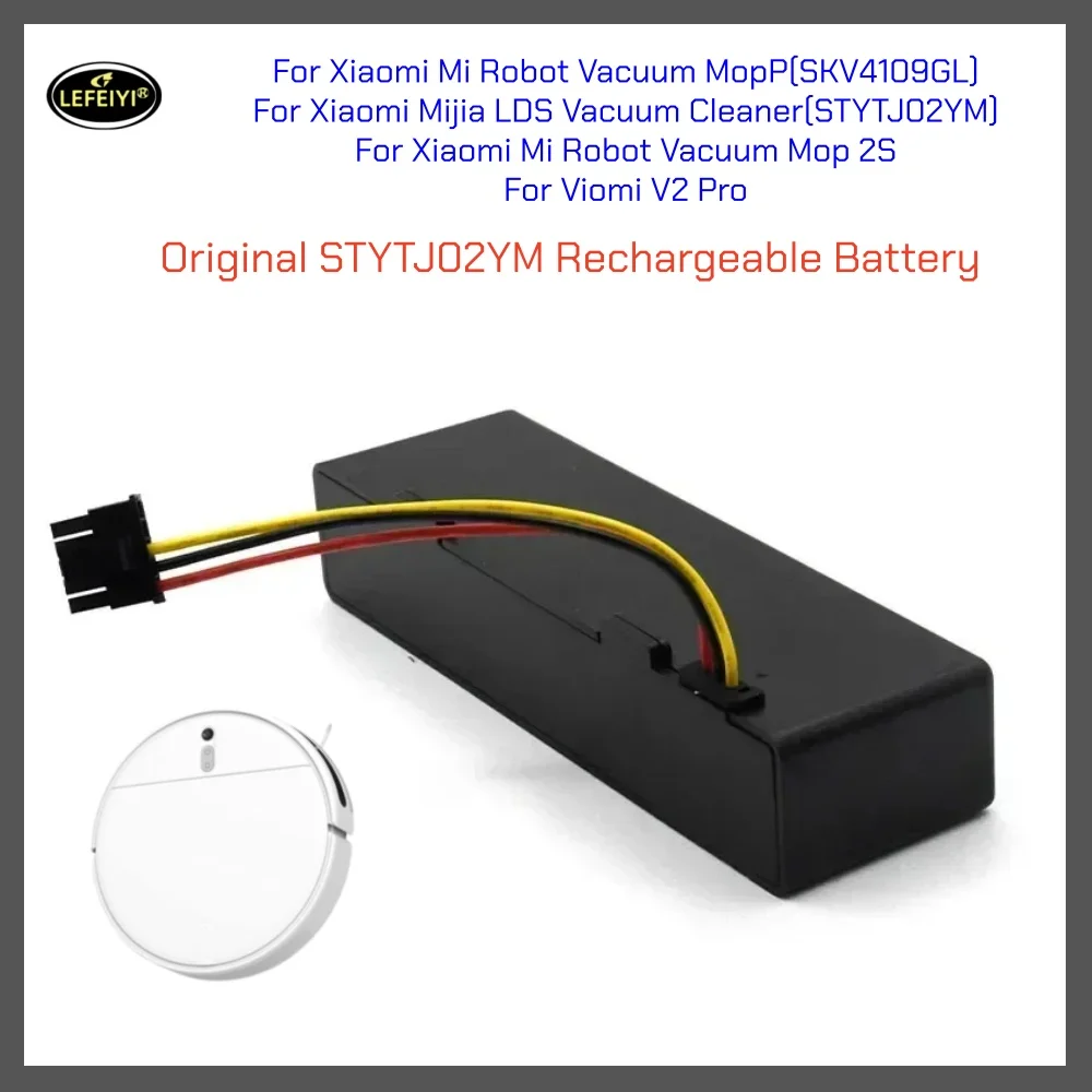 STYTJ02YM 14.8V Battery, Original for Xiaomi Mi Home LDS Vacuum Cleaner/Roomba/Mi Roomba 2S/Hi JX37