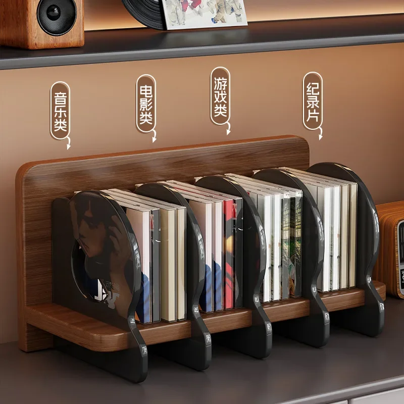Acrylic CD Display Rack, Desktop Vinyl Record Rack, Living Room Desktop CD Storage Rack