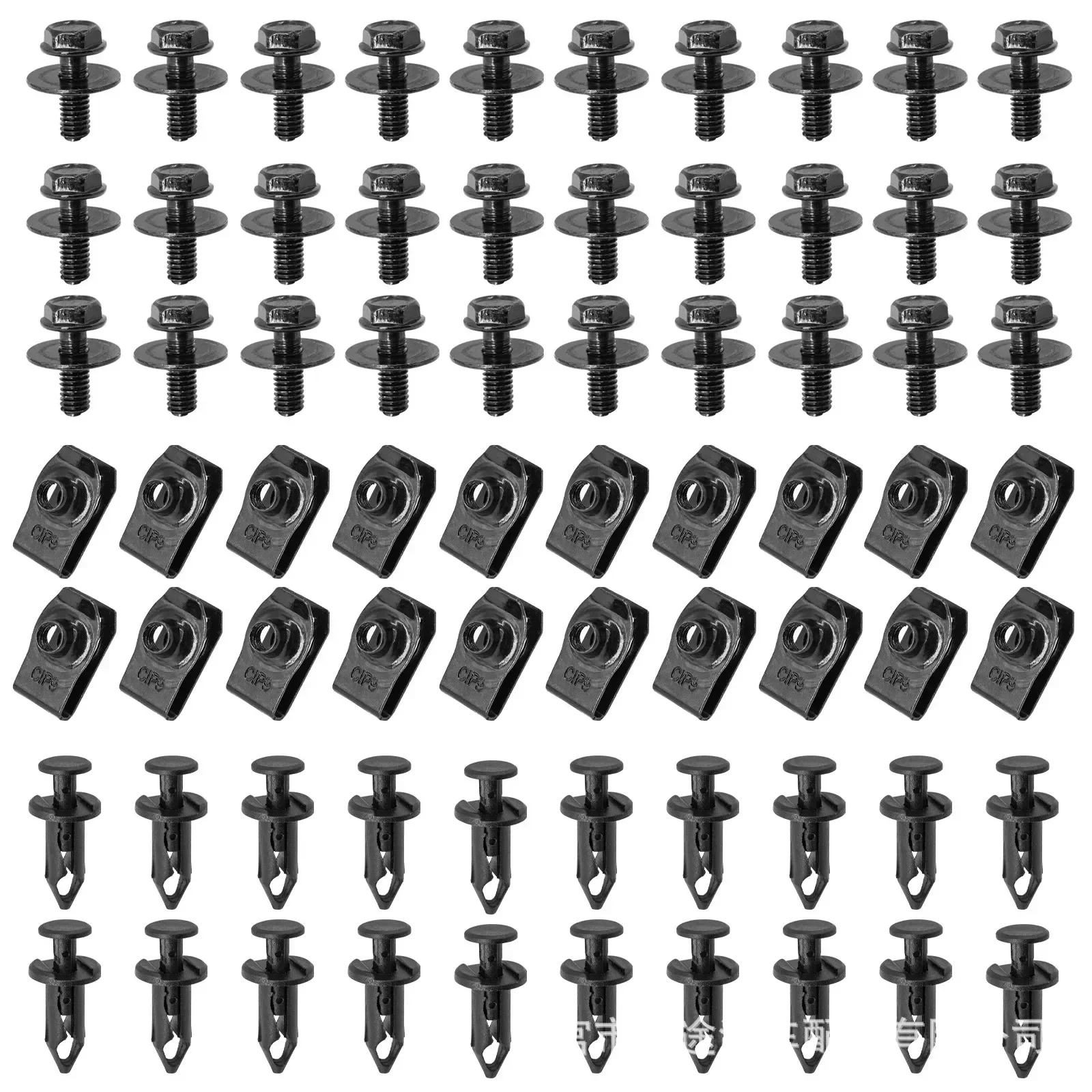 Karosserie-Schrauben U-Nieten-Clips Befestigungselemente Metallschrauben Stoßstangen-Kotflügel-Halterungen Nieten-Clips M6 Motorabdeckung – Detail 8