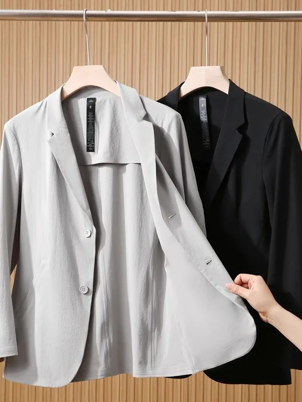 

Водонепроницаемый мужской легкий 3D-костюм: модный городской повседневный однобортный пиджак с длинными рукавами для осени