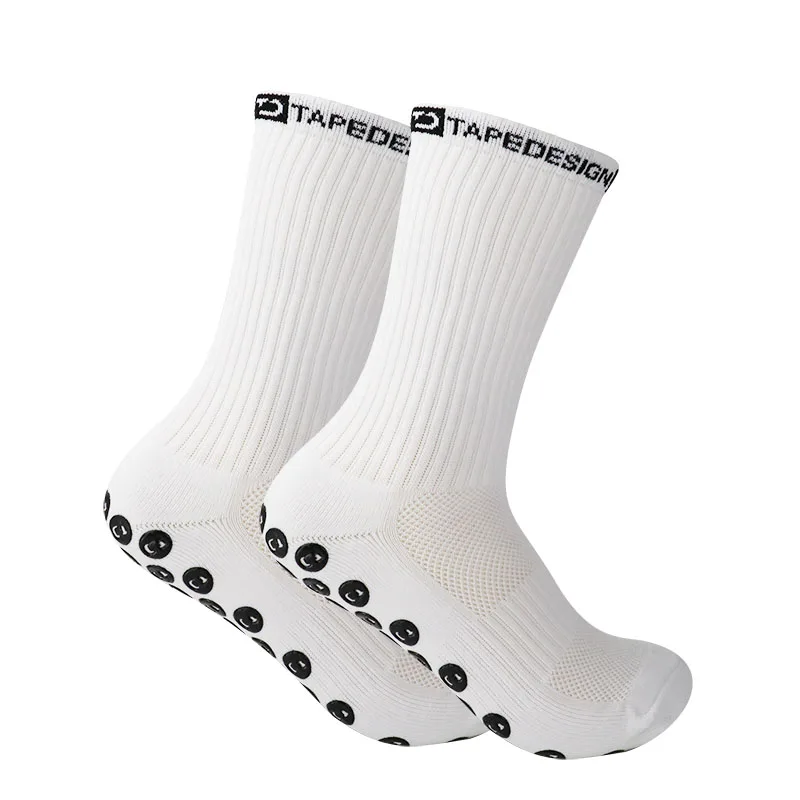 TD Anti-Slip Grip Socks Powerful Grip Football Socks Breathable Mens Sports Socks One Size Fits All