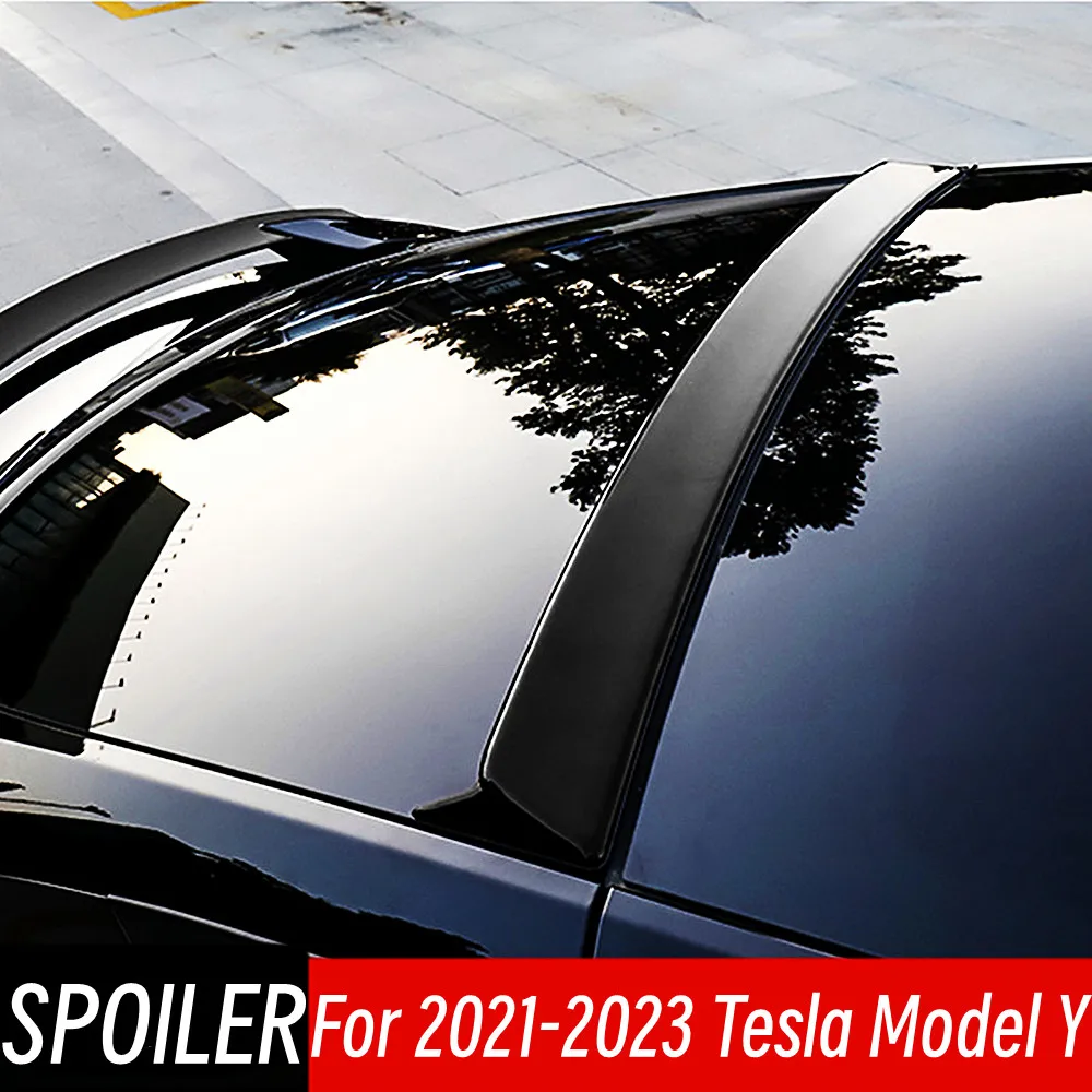 

Для 2021 22 23 Tesla Model Y Bodykit задняя крыша окно багажник крышка спойлер Крылья глянцевый черный углеродный автомобиль тюнинг аксессуары часть