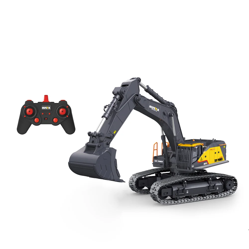 Hurtowa ekologiczna koparka ze stopu metali Huina 1594 Rc Big Rc Excavator Cat Remote Control Mini Excavator Rc dla dzieci