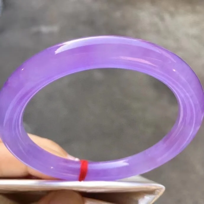 Newest Class A Jewelry Natural Rare Violet jadeite round bar Bracelet High-quality Bangles Accessories Hand Decoration Crafts