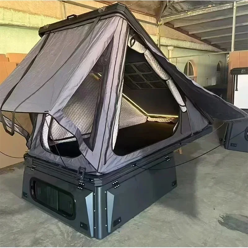 High Quality Custom Fit Retractable Aluminum Alloy Roof Tent Windproof Canopy For Universal Pickup SUV Camping