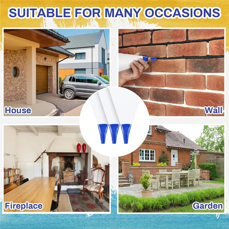 

6Pcs Mortar Bags With Molded Tear Resistantpuncture Proof Pipe Cement Bags For Tile Installation Work