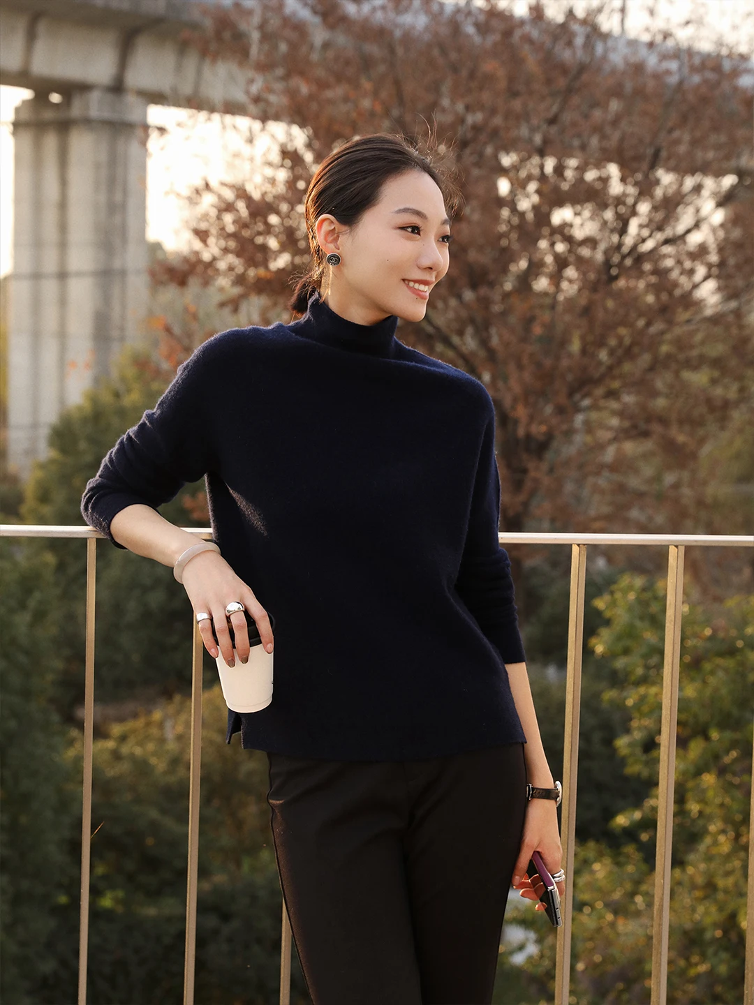 

Women's Pure Color f High Collar Woolen Knitted Sweater Winter New Sle Warm Base Layer Long Sve Soft Fine Yarn