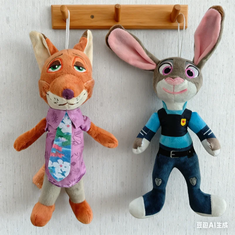2025 Disney Cartoon Anime Movie Zootopia Plush Toy Fox Nick Wilde Rabbit Judy Hopps Doll Soft Stuffed Animals Xmas Gifts