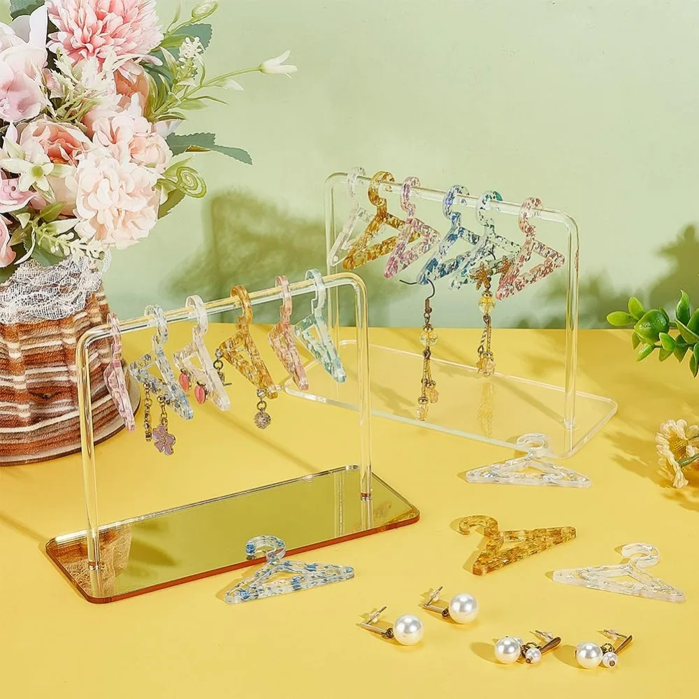 30pcs Earring Hanger 6 Colors Jewelry Hanger Clothes Hanger Shape Earring Holder Hanging Organizer for Retail Show Personal - view 2