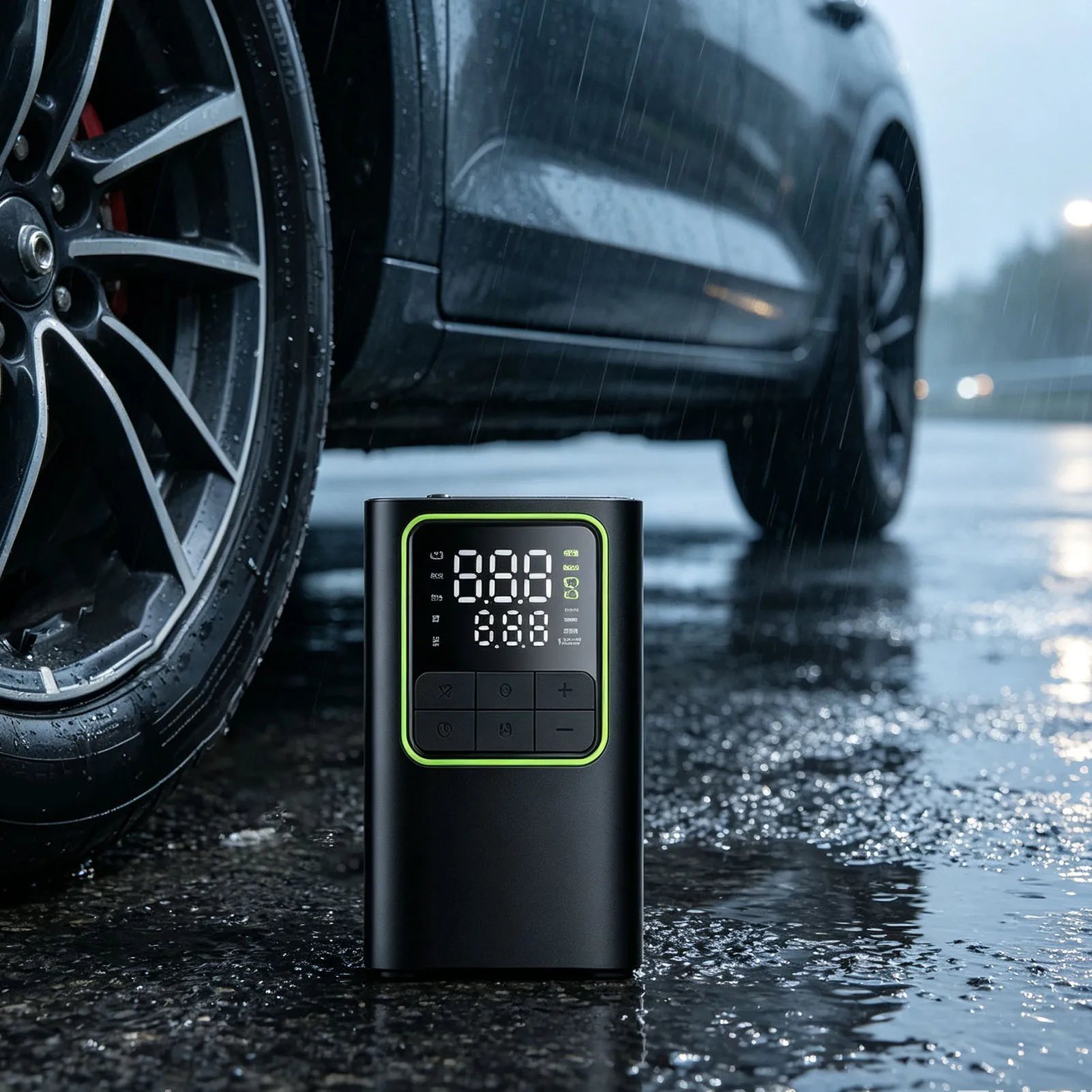 Portable Tire Inflator Pump 150PSI With Digital Pressure Gauge 6000mAh High Capacity Fast Inflation Car Motorcycle Supplies
