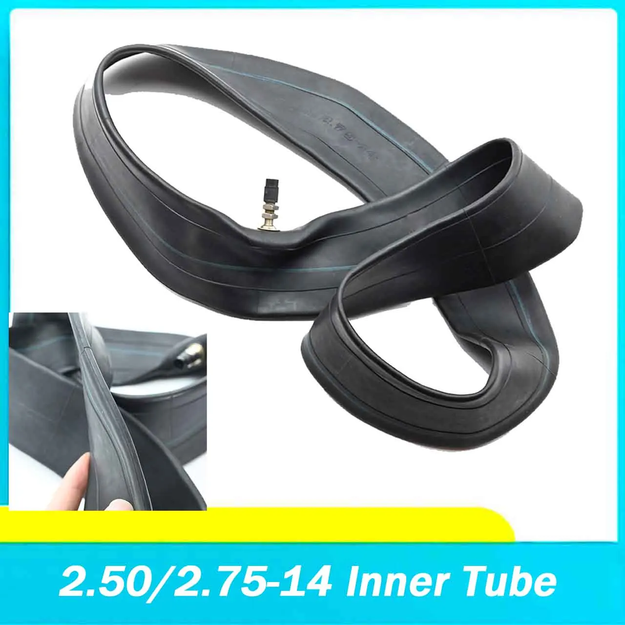 2.50/2.75-14 inch Straight Nose Inner Tube Off Road Motorcycle Accessories Suitable for 60/100-14 Front Tire Outer Tube