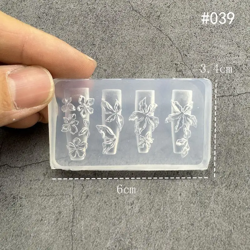 3D-Blumen-Nagelkunst-Silikonformen, wiederverwendbar, leicht zu entformen, für die Nageldekoration zu Hause und in professionellen Salons, geeignet für Anfänger. – Detail 2