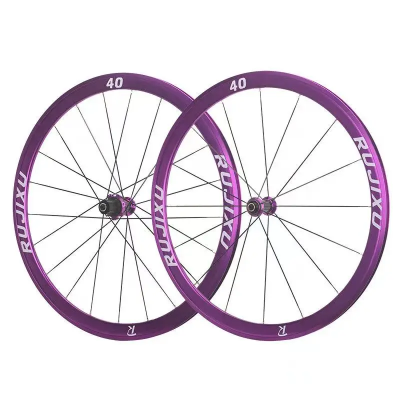 

2024 New Arrival 700C 30/40/50mm V-Brake Aluminum BMX Wheelset, Straight Pull Spokes Clincher Rim
