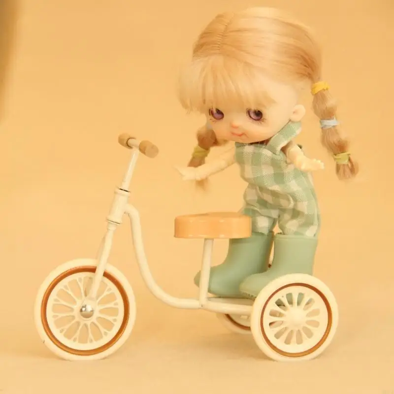 

1/12 Scale Nordic Theme Metal Tricycle Photography Prop For Display