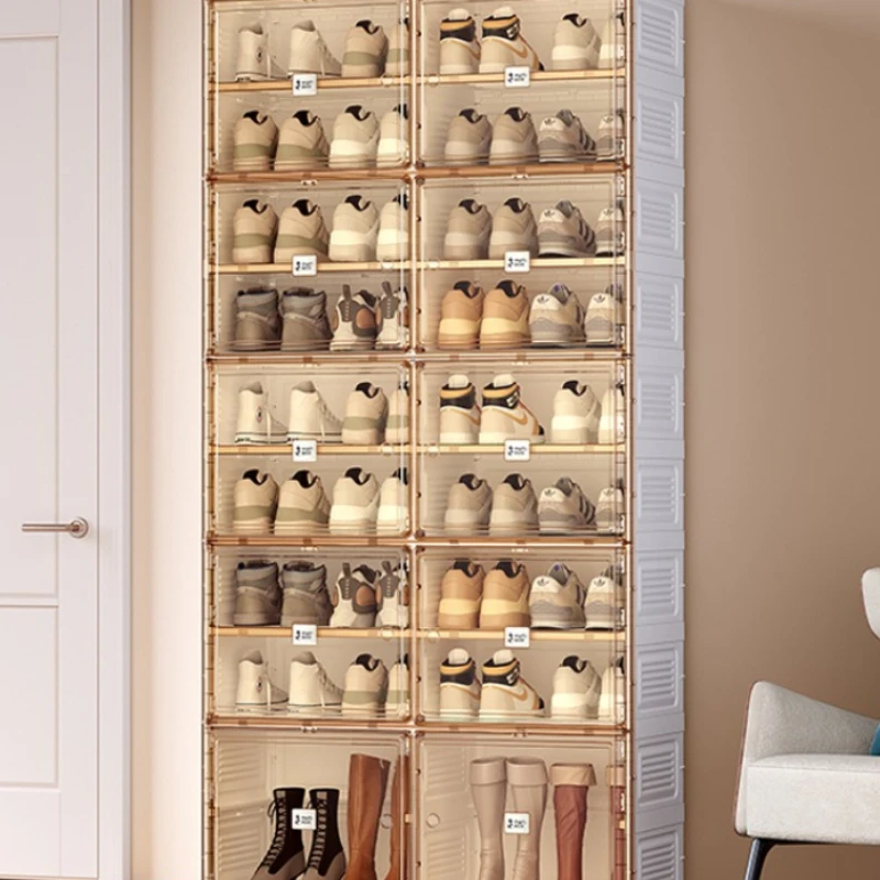 

Multi-layer installation-free shoe cabinet Large capacity simple shoe cabinet Household plastic foldable dust-proof shoe rack