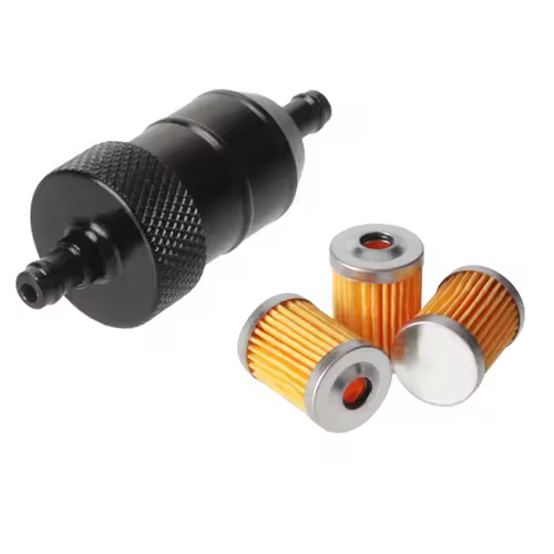 8mm CNC Aluminum Gasoline Cleaner +3/5 Pieces Reusable Cleanable Fuel Filter Motorcycle ATV Quad Inline Oil and Gas Fuel Filter - Image 10