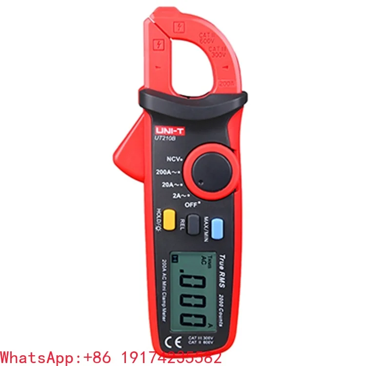 UNI-T UT210B True RMS AC/DC Digital Clamp Meters Capacitance Tester Non Contact Multimeter Diode Mini Meter