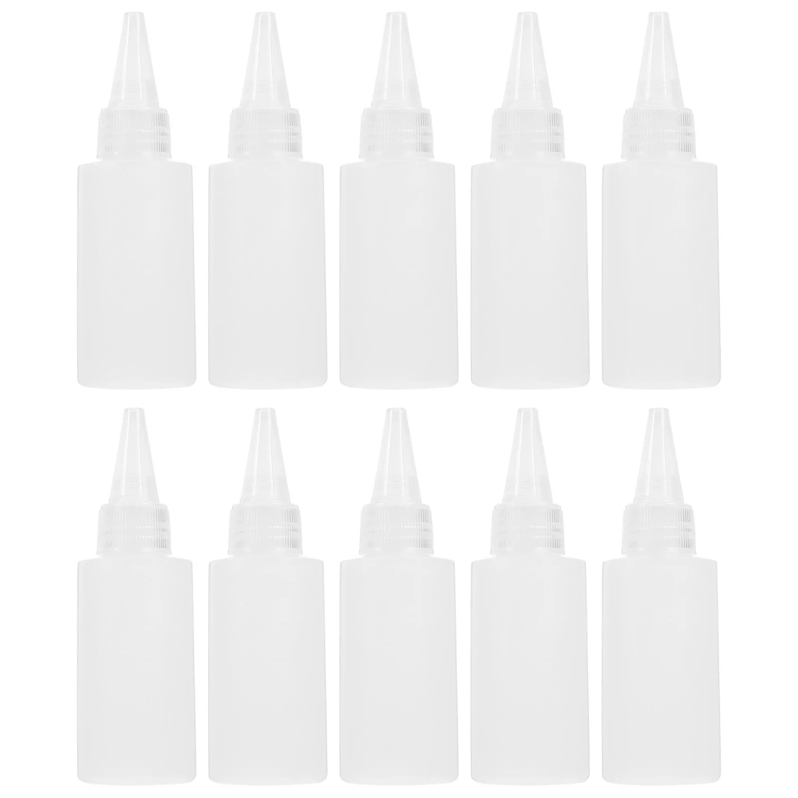 

100pcs Pigment Bottles Squeeze Liquid Glue Refillable Plastic Pointed Nozzle For Diy Crafts Acrylic Painting Caulking Tools