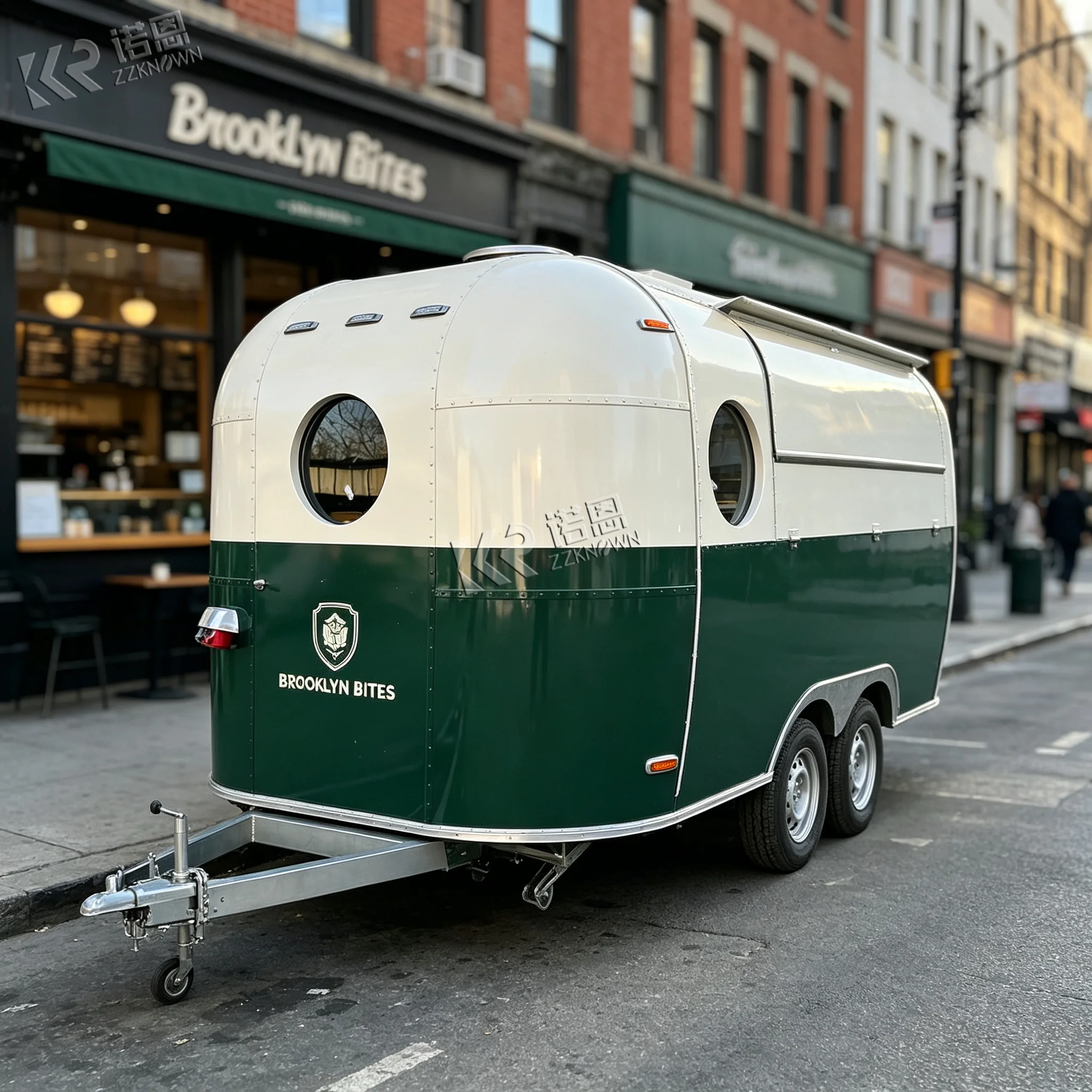 Cheap Street Restaurant Food Car Trailer with Customized Light Board