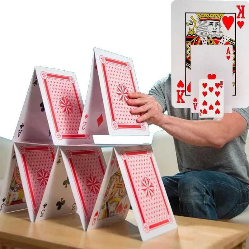 2/4/6/9 Times Large Size Playing Cards Board Game Toys Magic Tricks Tools Funny Party Games Joke Toys Table Game for Kids Adult