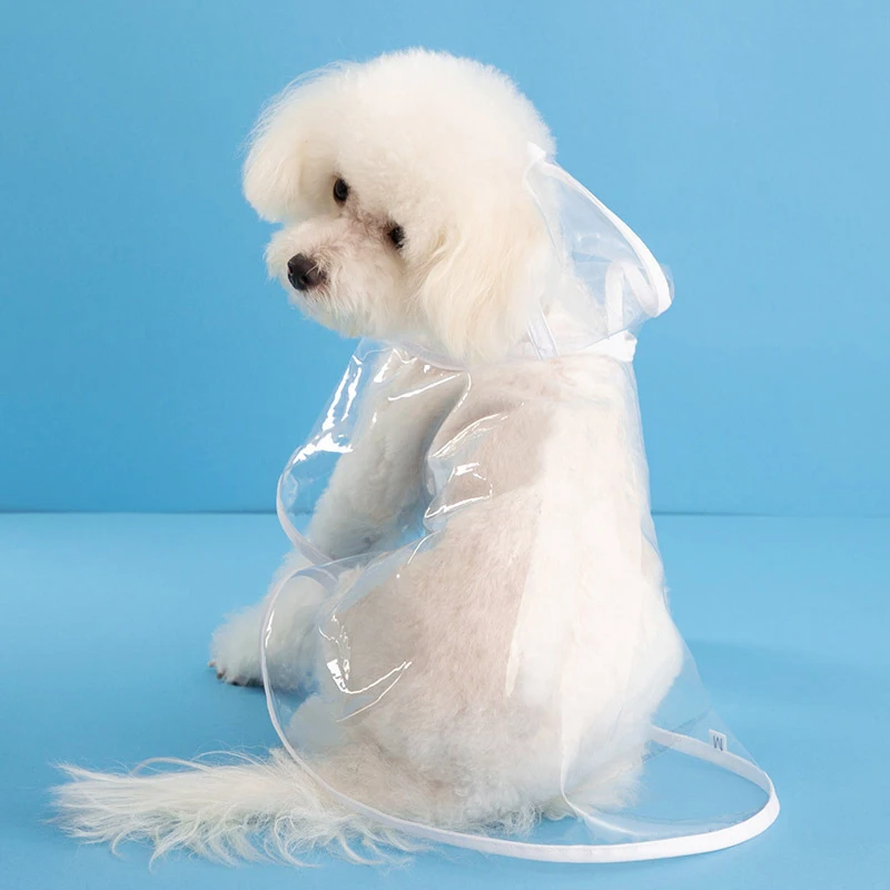 1PC Waterproof Dog Coat Rain Jacket Pet Clothes Puppy Raincoat Transparent Hoody Clothing for Dogs image 2
