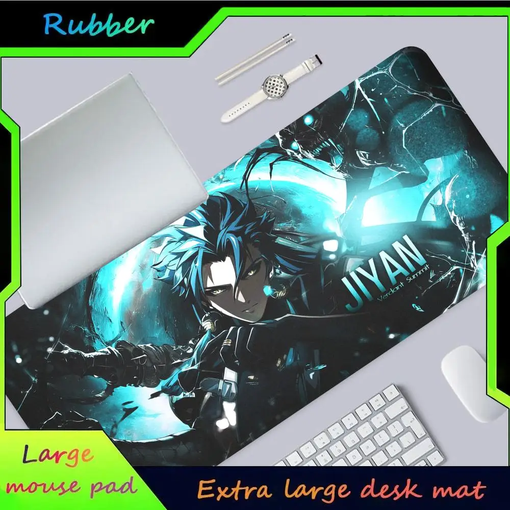 JiYan Wuthering Waves MINISO Mouse Pad Hot Large Game Mause Pads XL Lock Edge Size for Gamee Give gifts daughter boy brother fri